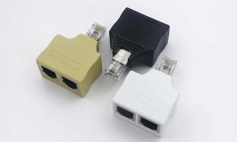 RJ116P4C一公轉兩母帶屏蔽連接器