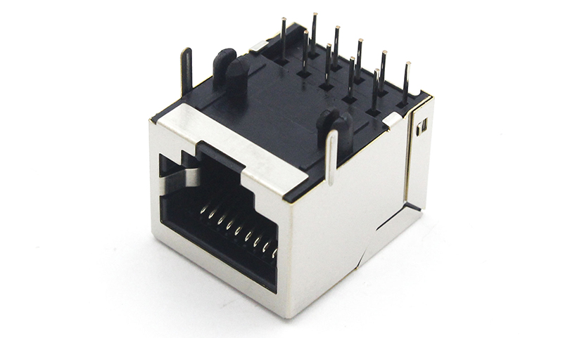 RJ48 RJ50 10P10C網(wǎng)絡(luò)連接器 直插帶屏蔽90度腳前3.05（TM-56A0011EF3.05）